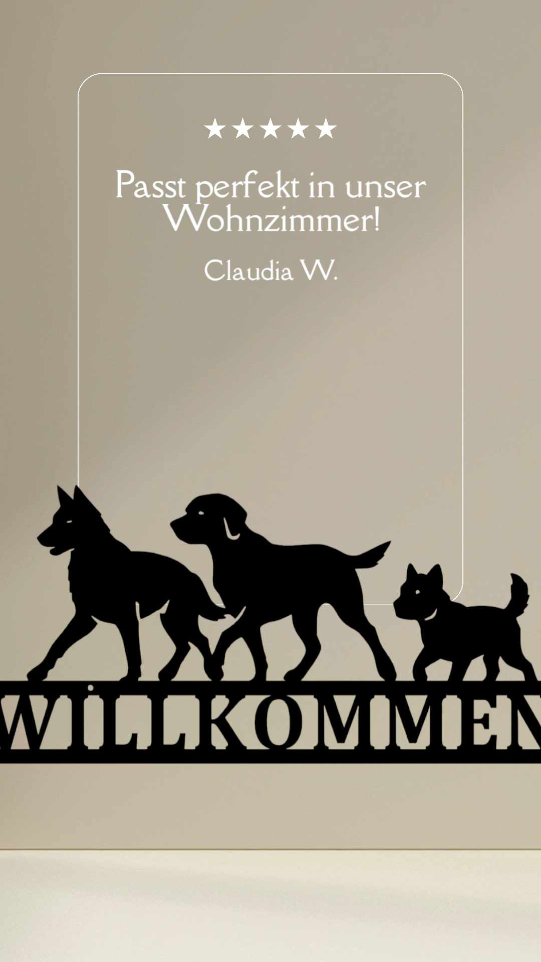 Willkommensschild mit Hunden | Hauseingang | Hauswand | Haustür | Bauernhof | Wohnzimmer | Viele Größen und Farben |