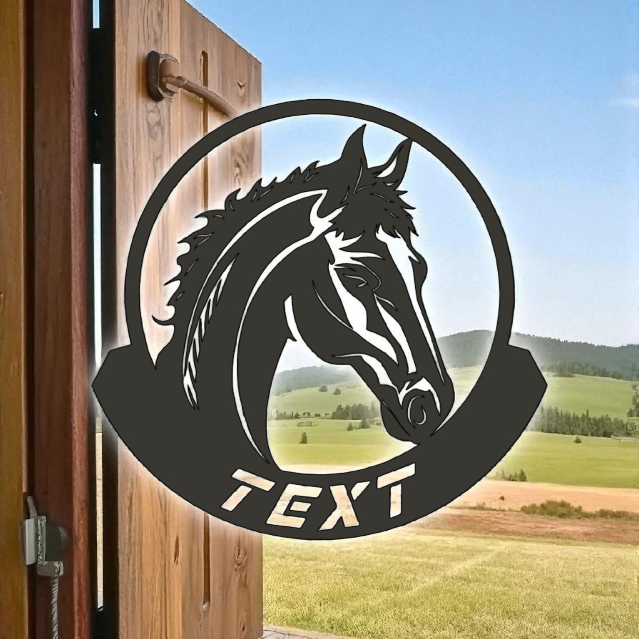 Namensschild mit Pferd  Boxenschild personalisiert Hofschild Türschild für Pferdestall Stallschild mit Pferd  Pferdeboxenschild