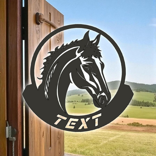 Namensschild mit Pferd  Boxenschild personalisiert Hofschild Türschild für Pferdestall Stallschild mit Pferd  Pferdeboxenschild