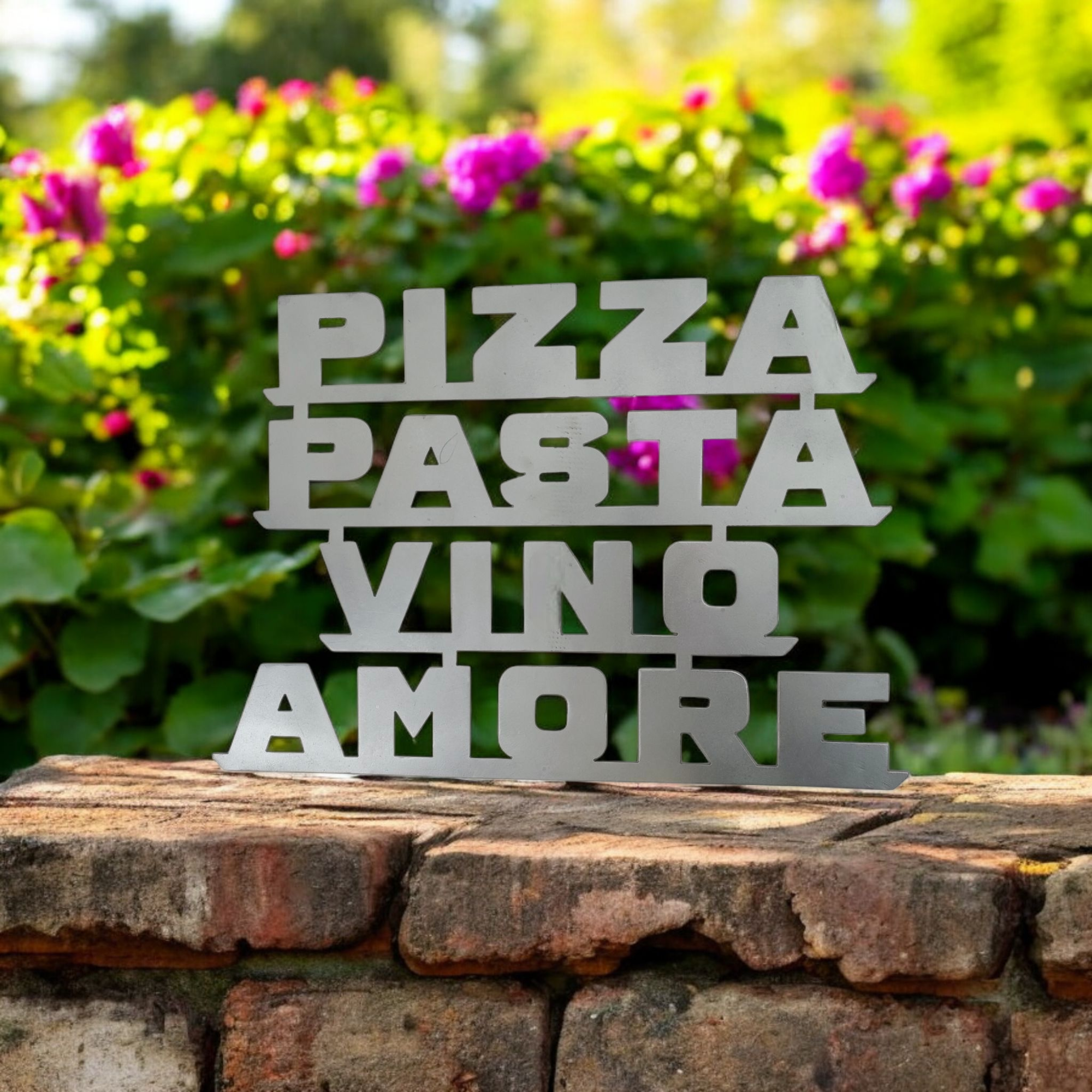 Wanddeko Einzugsgeschenk Küche Geschenk Italien Geschenkidee Pizzeria Pasta Lover Metallschild Farbe personalisierbar