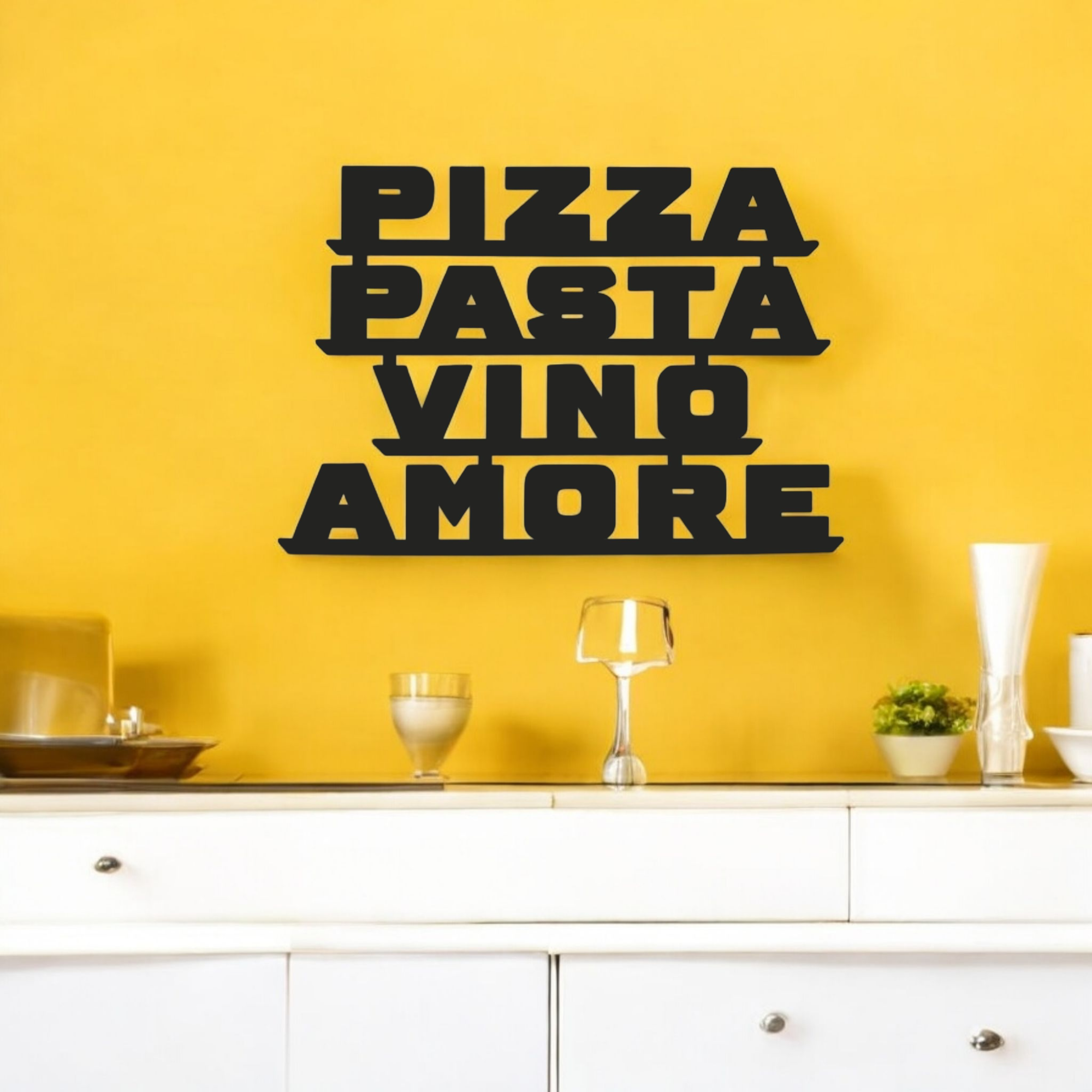 Wanddeko Einzugsgeschenk Küche Geschenk Italien Geschenkidee Pizzeria Pasta Lover Metallschild Farbe personalisierbar
