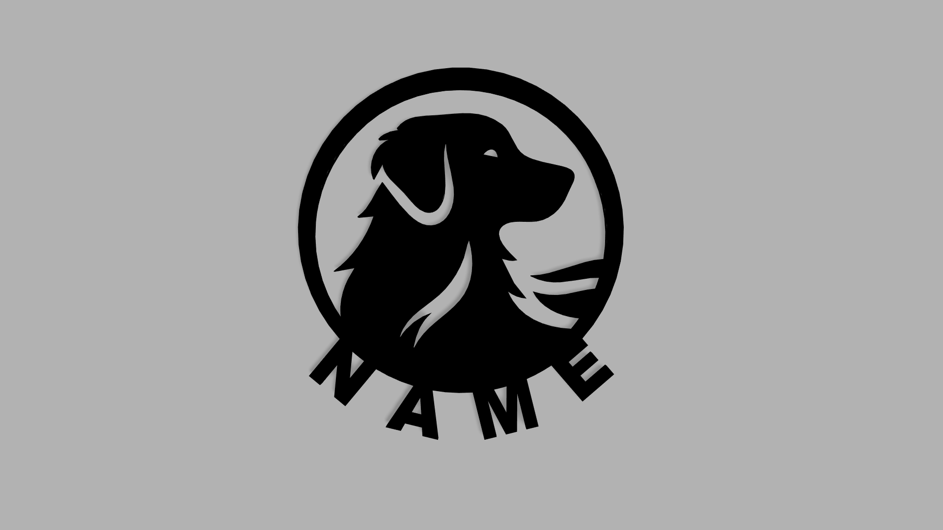 Metall Wandschild Hund – Hunde Kopf Silhouette im Kreis – Moderne Wanddeko aus Metall – Geschenk für Hundeliebhaber